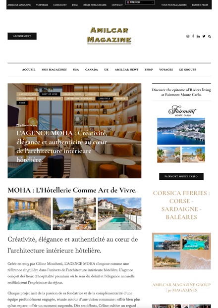 Amilcar Magazine - L’AGENCE MOHA : Créativité, élégance et authenticité au cœur de l’architecture intérieure hôtelière